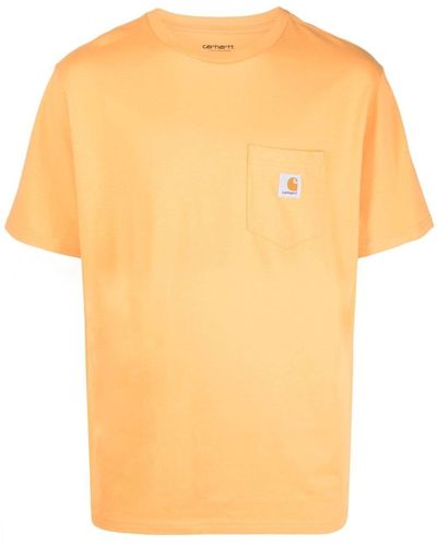 Carhartt ロゴパッチ Tシャツ - オレンジ