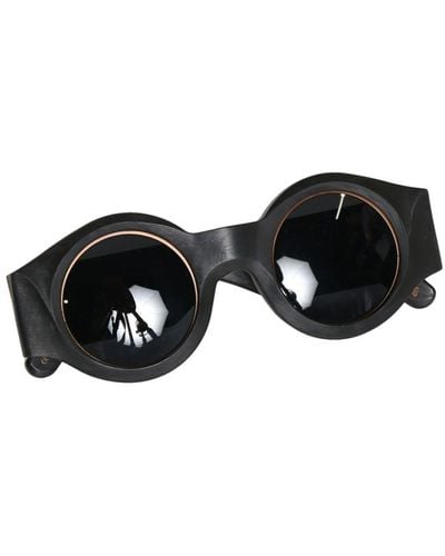 Uma Wang X Rigards Le Horn Round-frame Sunglasses - Black