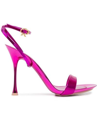 Gianvito Rossi Spice Ribbon 110mm Sandals - Pink
