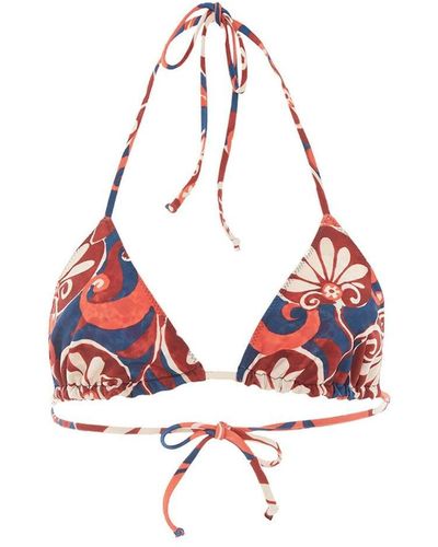 La DoubleJ Top bikini con stampa grafica - Rosso