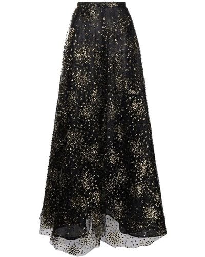 Bambah Sequin-embellished Maxi Skirt - Black