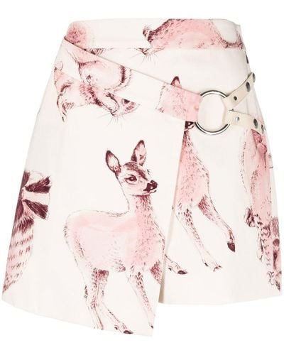 Stella McCartney Graphic Print Wrap Skirt - Pink
