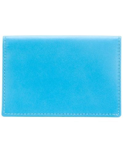 Comme des Garçons Leather Bi-fold Wallet - Blue