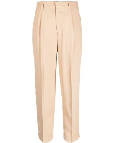 FEDERICA TOSI High-waist Cropped Trousers - Natural