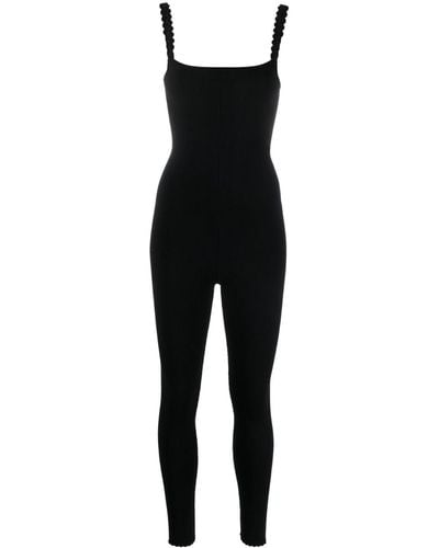 Victoria Beckham Mouwloze Jumpsuit - Zwart