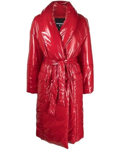 Patrizia Pepe Double-breasted Padded Coat - Red
