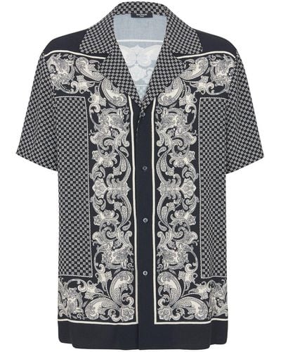 Balmain Overhemd Met Paisley-print - Grijs