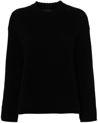 Alanui Finest Ribbed-knit Sweater - Black