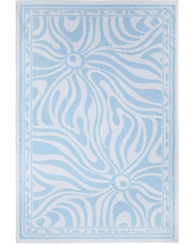 Emilio Pucci Marmo-jacquard Cotton Towel - Blue