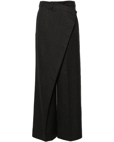 Acne Studios Asymmetric Straight-leg Trousers - Black