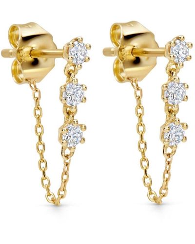 Astley Clarke 14kt Yellow Gold Interstellar Diamond Earrings - Metallic