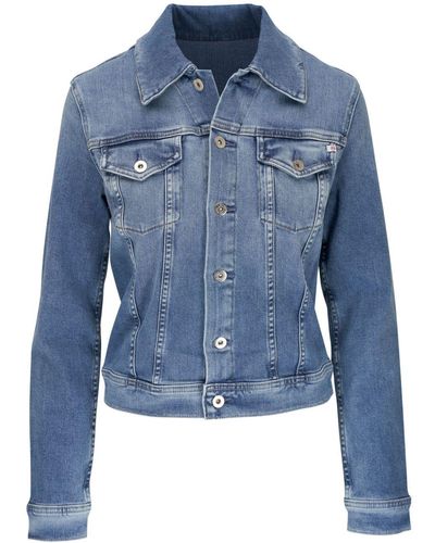 AG Jeans Spread-collar Denim Jacket - Blue