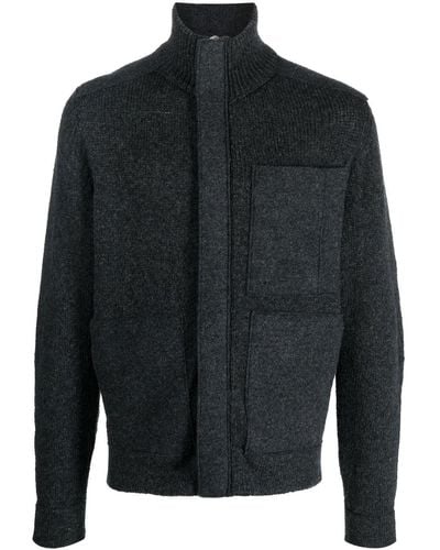 Transit Knitted Zip-up Sweatshirt - Black