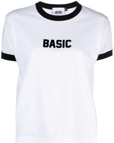 Gcds Camiseta con logo estampado - Blanco