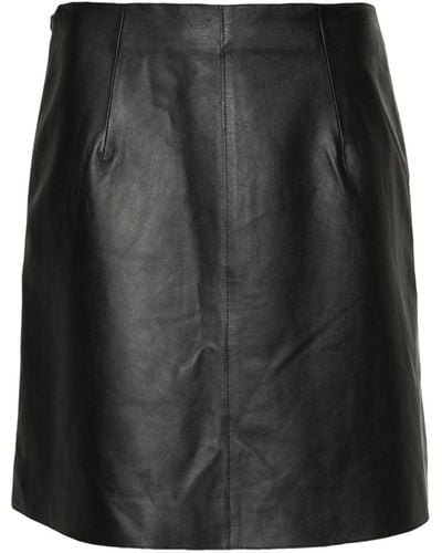 By Malene Birger A-line Leather Skirt - Black