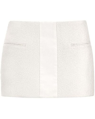 Ferragamo Contrasting-panel Mini Skirt - White
