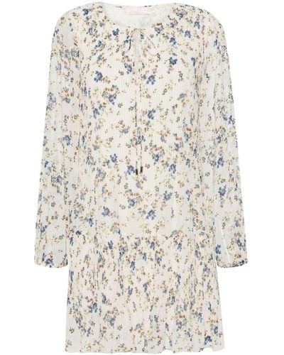 Liu Jo Vestido corto con estampado floral - Blanco