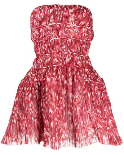Rachel Gilbert Kleid mit abstraktem Print - Rot
