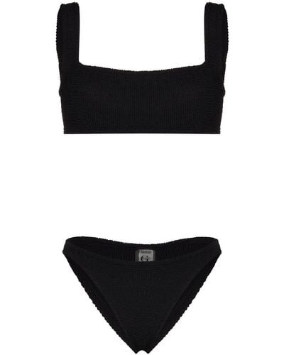 Hunza G Xandra Square-neck Bikini Set - Black