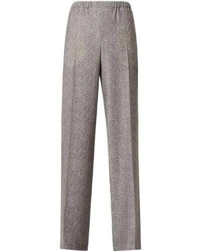 Emporio Armani Elasticated-waistband Herringbone Shorts - Grey