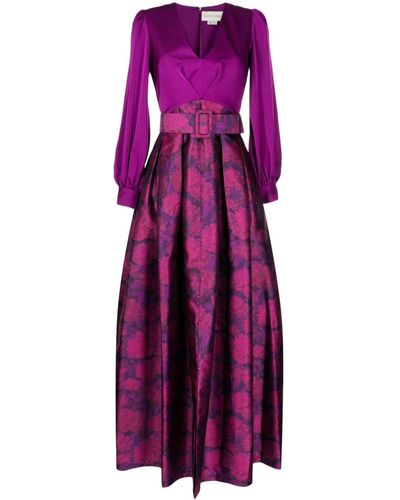 Sachin & Babi Zoe Pleated-skirt Dress - Purple