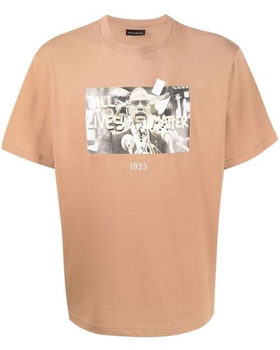 Throwback. Malcolm X グラフィック Tシャツ - ナチュラル