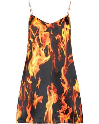 Vetements Fire Slip Minidress - Black