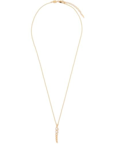 Missoma Beaded Crystal Pendant Necklace - White