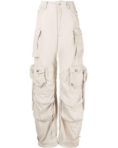 The Attico Pantalones cargo de talle alto - Blanco