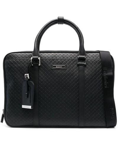 Baldinini Daytona Embossed Briefcase - Black