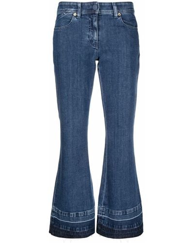 Versace Cropped-Jeans mit Logo - Blau