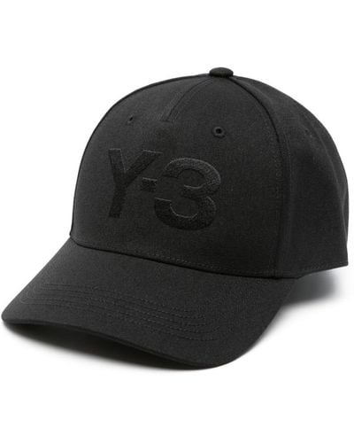 Y-3 Baseballkappe mit beflocktem Logo - Schwarz