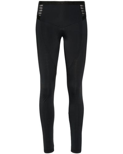 Emporio Armani Logo-waistband leggings - Zwart