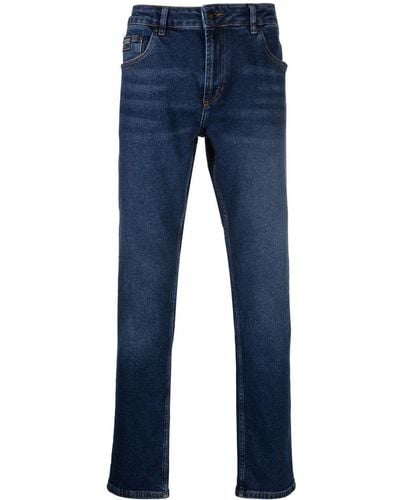 Versace Jeans Couture Straight-leg Cotton-blend Jeans - Blue