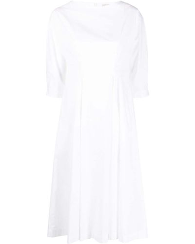 Gentry Portofino Half-sleeve Cotton Midi Dress - White