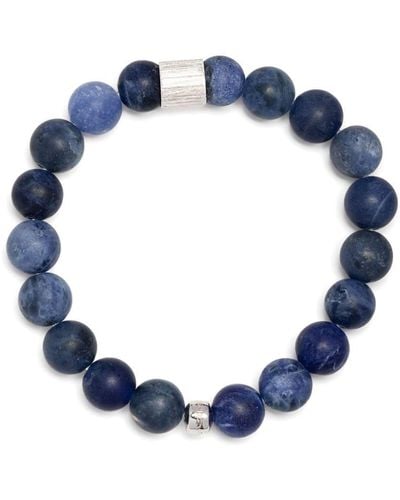 Tateossian Armband mit Sodalith-Perlen - Blau