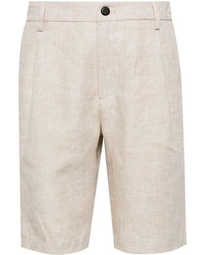 Eleventy Linen Bermuda Shorts - Natural