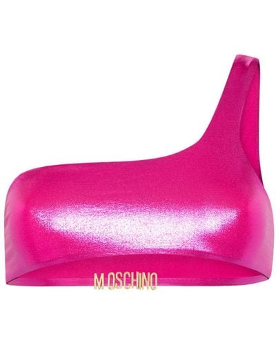 Moschino Haut de bikini à effet métallisé - Rose
