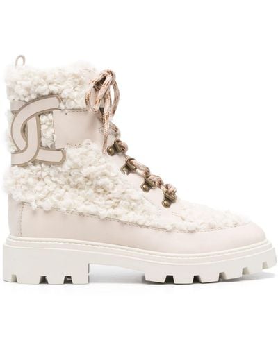 Tod's Kate 40mm Bouclé Ankle Boots - Natural