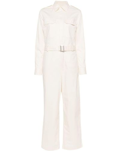 Polo Ralph Lauren Long-sleeve Twill Jumpsuit - White