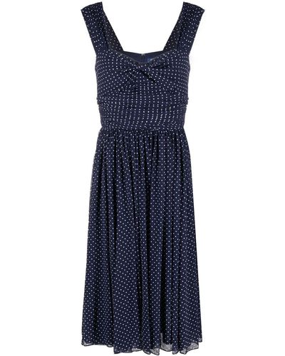 Polo Ralph Lauren Sleeveless Polka-dot Dress - Blue