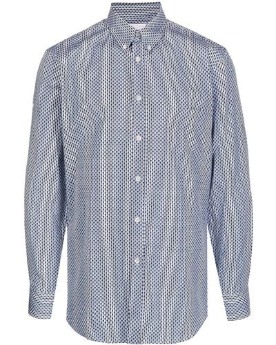 Alexander McQueen Polka-dot Long-sleeve Shirt - Blue