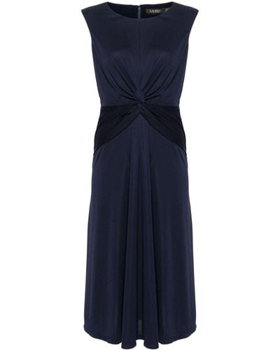 Lauren by Ralph Lauren Tessane Flared Midi Dress - Blue