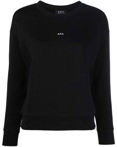 A.P.C. Sweater Met Logoprint - Zwart