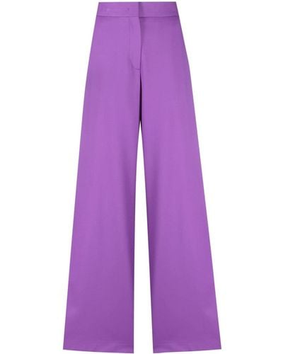 MSGM High-waist Wide-leg Pants - Purple