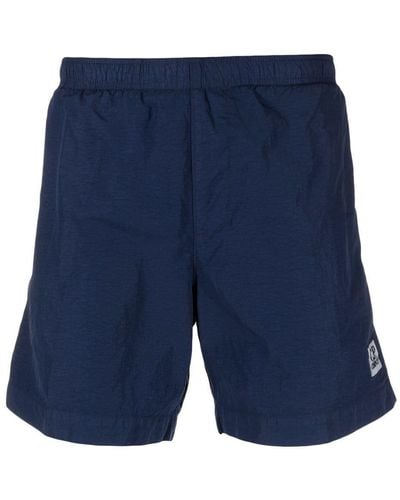 C.P. Company Shorts Met Logopatch - Blauw