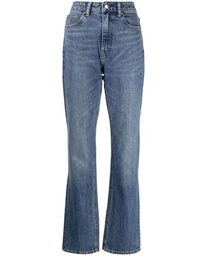Alexander Wang Fly High-rise Flared Jeans - Blue
