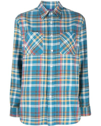 Ralph Lauren Collection Plaid-check Print Shirt - Blue