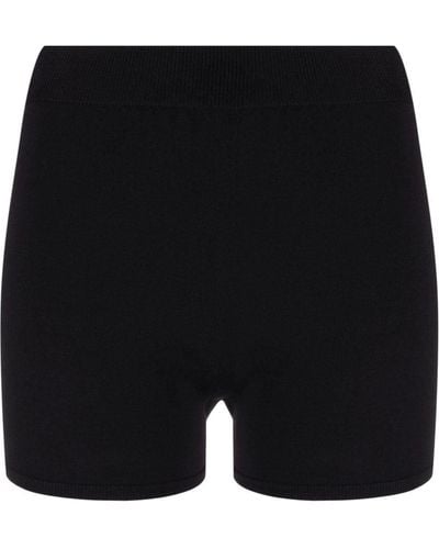 Alexander McQueen High-waist Fitted Shorts - Black