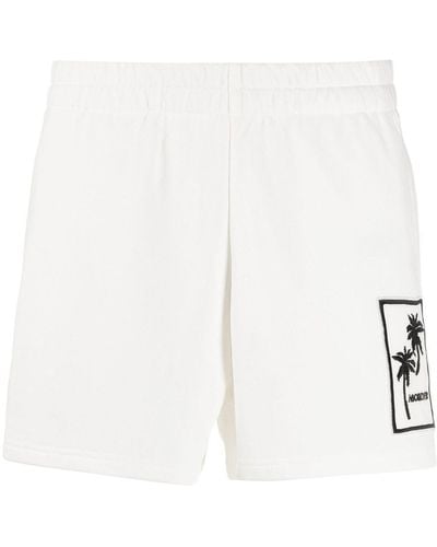 Moncler Pantalones cortos de chándal con logo - Blanco